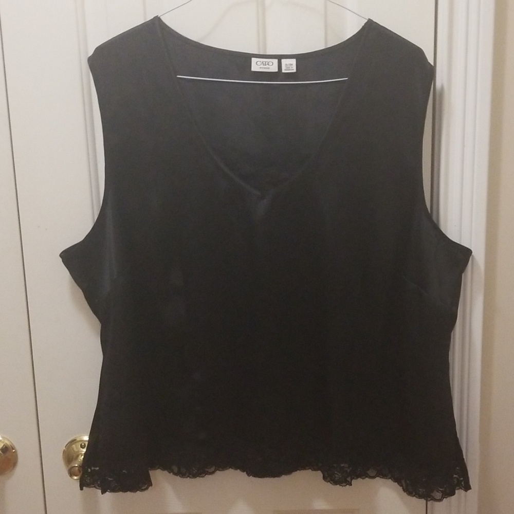 3/$15 Cato black sleeveless blouse sz 26/28W